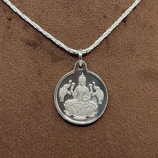 Mahalaxmi Silver Locket Yantra With Silver Chain