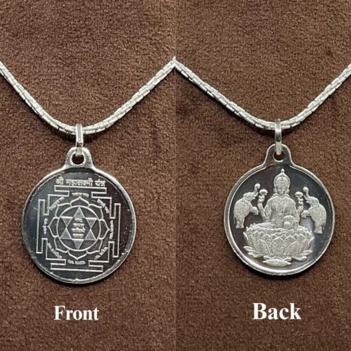Mahalaxmi Silver Locket Yantra With Silver Chain