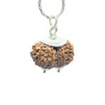 Gaurishankar Rudraksha Silver Capped With Silver Chain