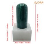 Green-Jade-Lingam-With-White-Quartz-Base-8.25-Inches-3071-Grams-Bp-C.jpg
