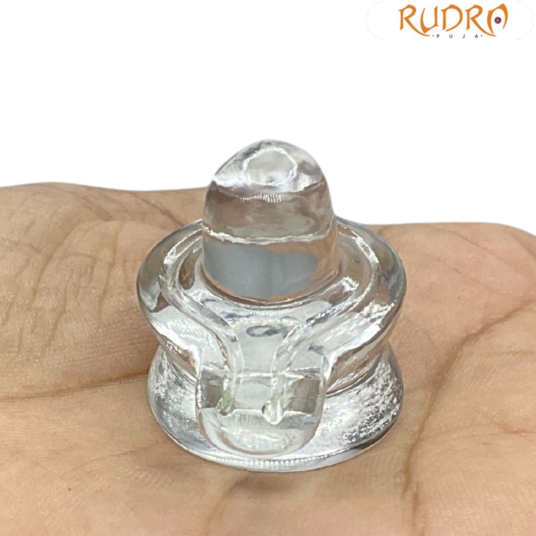 Rudrapuja Lab Certified Sphatik Shivling Small - 1 Inches - ( 18 Gram ) 4 Lab Certified Sphatik Shivling - 1 Inches - ( 18 Gram )