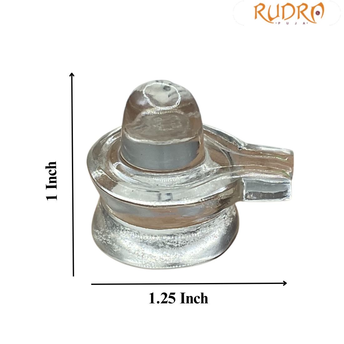 Rudrapuja Lab Certified Sphatik Shivling Small - 1 Inches - ( 18 Gram ) 2 Lab Certified Sphatik Shivling - 1 Inches - ( 18 Gram )