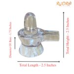 Natural Sphatik Shivling - ( 128 Gram ) - 2.5 Inches