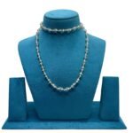 Original Sphatik Mala With Silver Capping round - 7 MM