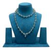 Plain Crystal Mala with Silver Capping – 9mm