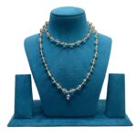 Plain Crystal Mala with Silver Capping – 9mm