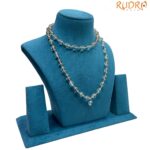 Plain Crystal Mala with Silver Capping – 9mm