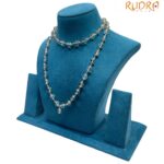 Plain Crystal Mala with Silver Capping – 9mm