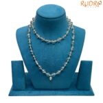 Plain Crystal Mala with Silver Capping – 9mm