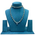 Plain Sphatik Mala with Silver Capping 8 MM
