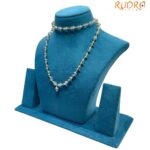 Plain Sphatik Mala with Silver Capping 8 MM