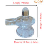 Pure Sphatik Shivling - 9 By 9 Inches - (4650 Grams )