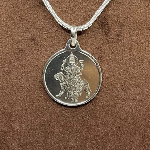 Rahu Silver Locket Yantra With Silver Chain