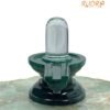 Sphatik Lingam With Green Jade Base - ( 2.75 Inches ) - 160 Gram