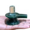 Sphatik Lingam With Green Jade Base - ( 3 Inches ) - (247 Grams)