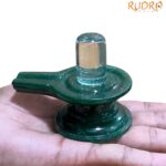 Sphatik Lingam With Green Jade Base - ( 3 Inches ) - (247 Grams)