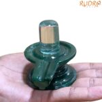 Sphatik Lingam With Green Jade Base - ( 3 Inches ) - (247 Grams)