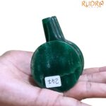 Sphatik Lingam With Green Jade Base - ( 3 Inches ) - (247 Grams)