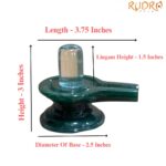 Sphatik Lingam With Green Jade Base - ( 3 Inches ) - (247 Grams)