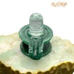 Sphatik Lingam With Green Jade Base 3 Inches - 261 Grams