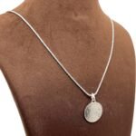 Tripura Sundari Silver Locket Yantra With Silver Chain