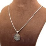 Tripura Sundari Silver Locket Yantra With Silver Chain