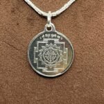 Tripura Sundari Silver Locket Yantra With Silver Chain