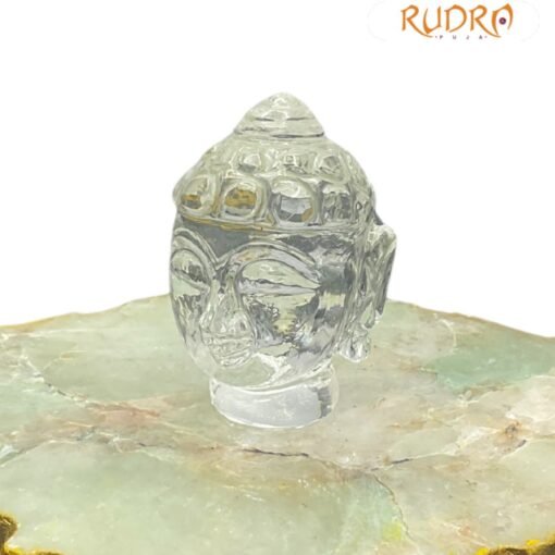 Crystal Buddha Head - 98 Gram ( 2.50 Inches )