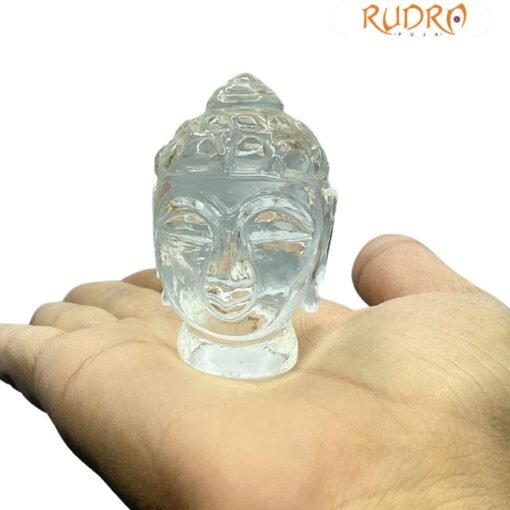 Crystal Buddha Head - 98 Gram ( 2.50 Inches )