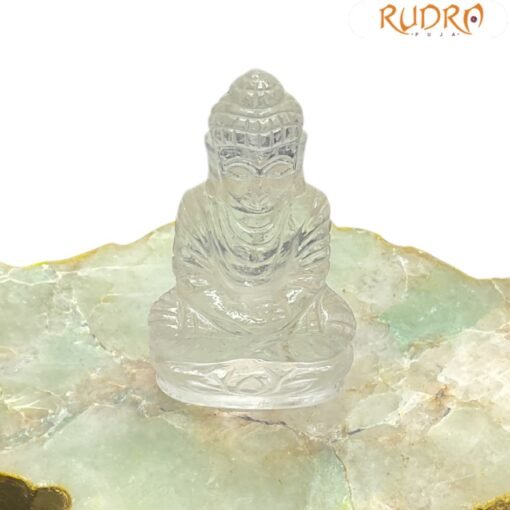 Crystal Buddha Idol - 96 Grams ( 3.25 Inches )