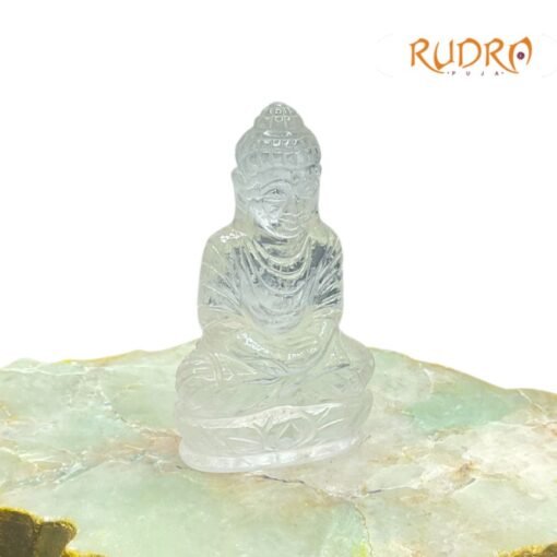 Crystal Buddha Idol - 96 Grams ( 3.25 Inches )
