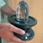 Sphatik Lingam With Greem Jade Base 4390 Gm