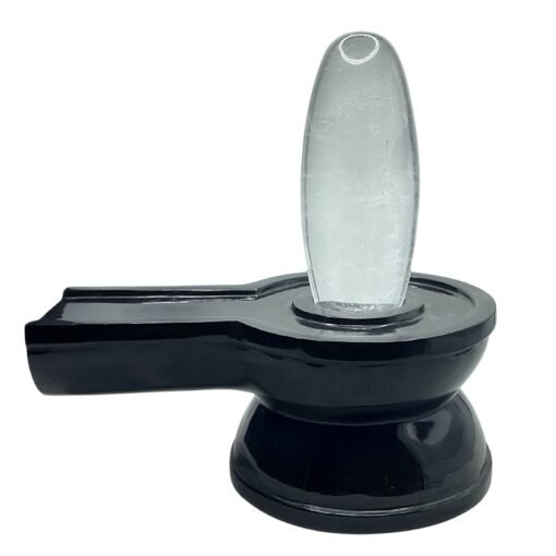 Sphatik Lingam With Black Jade Base 9.75 Inches 5757 Grams
