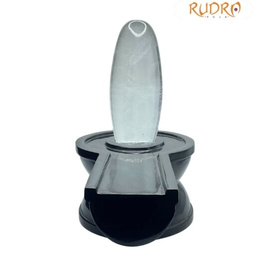 Sphatik Lingam With Black Jade Base 9.75 Inches 5757 Grams