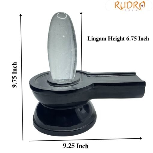 Sphatik Lingam With Black Jade Base 9.75 Inches 5757 Grams