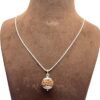 5 Mukhi Rudraksha Nepal Silver Capping With Silver Chain - 20.20 Mm