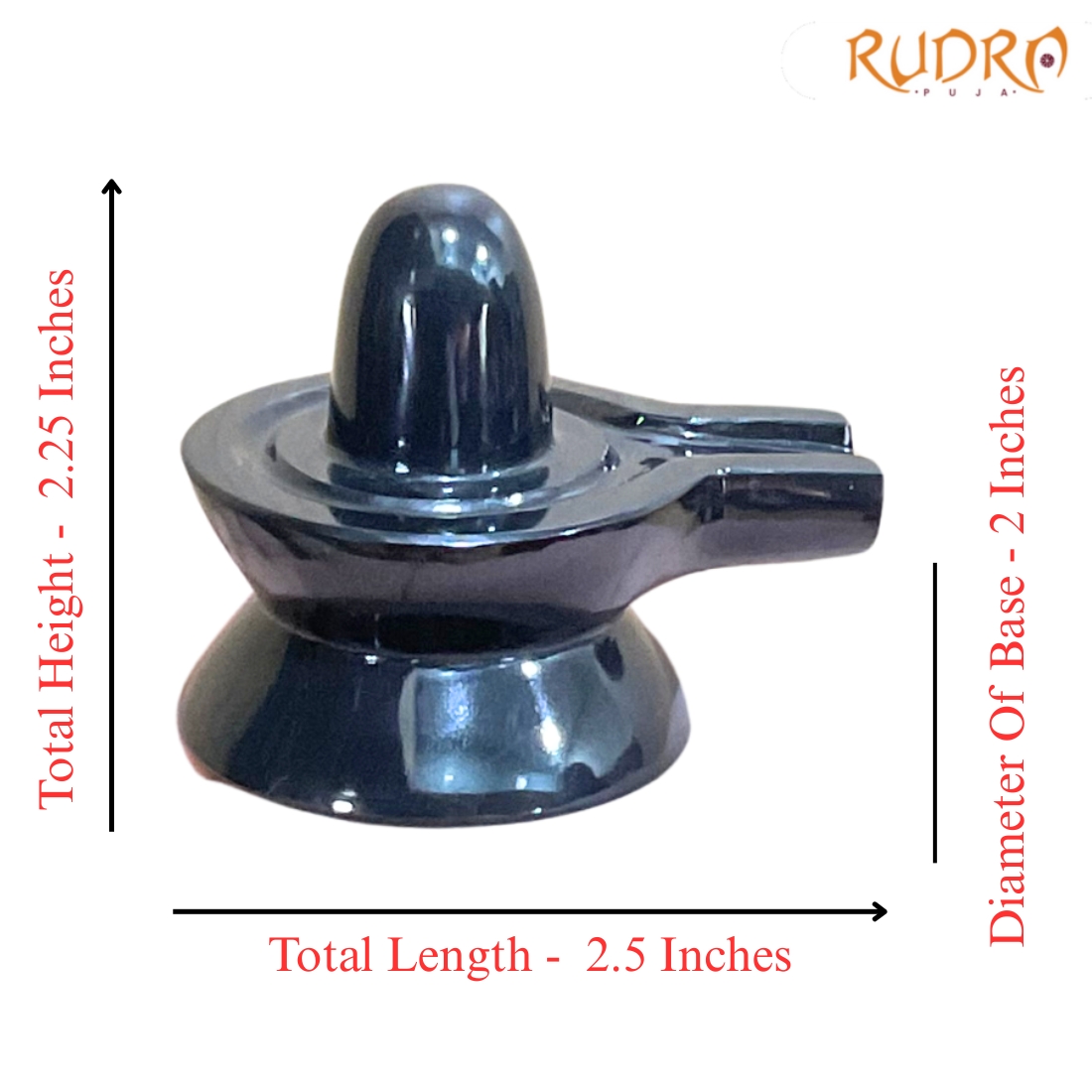 Black Jade Shivling -2.25 Inches - (152 Grams)