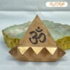 Copper Om Pyramid And Swastik Wall Hanging Yantra