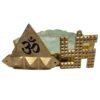 Copper Om Pyramid And Swastik Wall Hanging Yantra