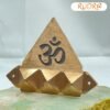 Copper Om Pyramid | Wall Hanging Yantra | For South East Vastu Dosh - 4 Inches 8 Copper Om Pyramid Wall Hanging Yantra For South East Vastu Dosh