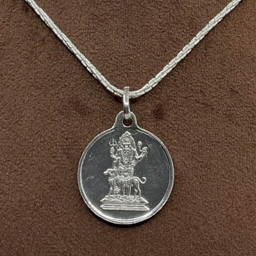 Kaal Bhairav Silver Yantra Locket With Silver Chian