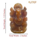 Ganesha Idol in Hessonite stone 250 gram