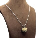 Small Ek Mukhi Rudraksha Silver Capping With Silver Chain (25.10 Mm)