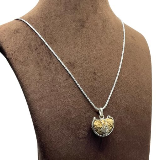 Small Ek Mukhi Rudraksha Silver Capping With Silver Chain (25.10 Mm)
