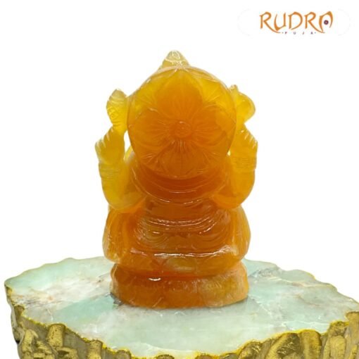 Yellow Jade Ganesh Idol 5 Inches - 615 Gm