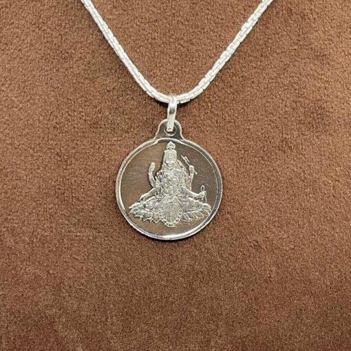 Bhuvneshwari Yantra Silver Locket With Silver Chain