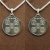 Das Maha Vidhya Silver Locket Yantra With Silver Chain