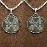Das maha Vidhya Silver Locket Yantra With Silver Chain