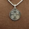 Das Maha Vidhya Silver Locket Yantra With Silver Chain