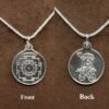 Dhumavati Yantra Silver Locket With Silver Chain